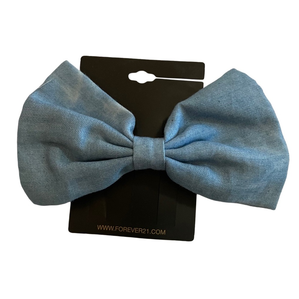 NWT Forever 21 Denim Bow Hair Clip
